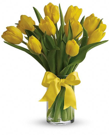 EFM111 Sunny Yellow Tulips - Euro Flowers Mississauga ON