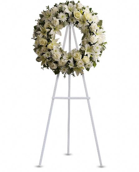 EF112 - Serenity Wreath - Euro Flowers Mississauga ON