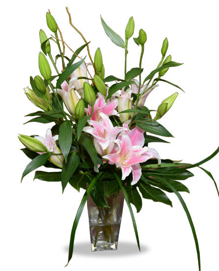 EF512 Pretty Pink Lilies - Euro Flowers Mississauga ON
