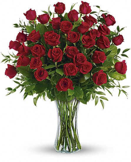 EFV103 Three dozen long stemmed roses - Euro Flowers Mississauga ON
