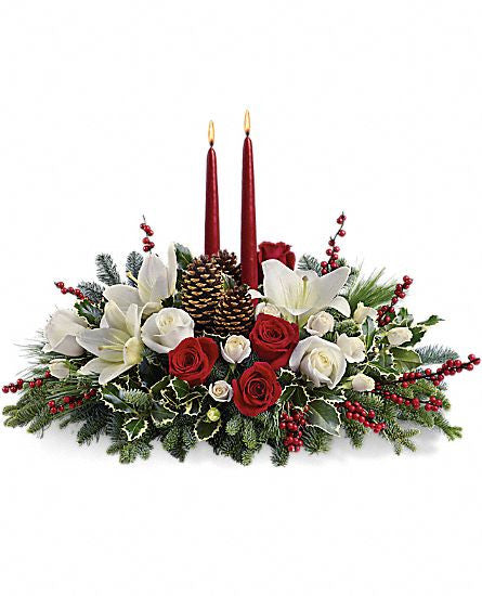 EFX108 Christmas Wishes Centerpiece - Euro Flowers Mississauga ON