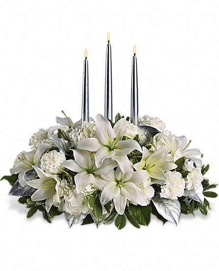 EFX111 Silver Elegance Centerpiece - Euro Flowers Mississauga ON