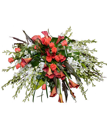 EF145 -  Coral Casket Cover - Euro Flowers Mississauga ON