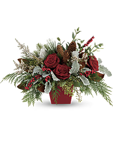 EFX102 Winter Blooms Centerpiece - Euro Flowers Mississauga ON