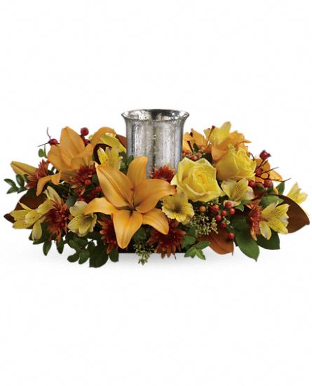 EF815 Glowing Gathering Centerpiece - Euro Flowers Mississauga ON